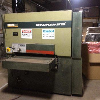 Grindingmaster#MCSBB-900, dual operation belt sander / brush deburrer, pneumatic tracking, 1996