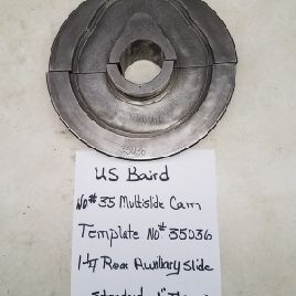 U.S. Baird#35, Multislide Cam, Template #35036, 1 1/4 Rear Auxiliary Slide, Standard 1" Throw, Light Duty