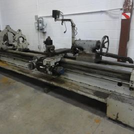 25 "/ 35 x 157 Hercules # SPM-630X4000, torno motor de lecho abierto, 1250 RPM, cargado, DRO, 1997