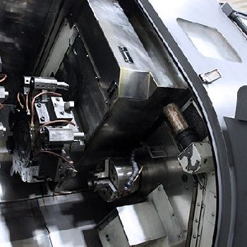 NakamuraTome #TW-20MMY, multi-Axis,twin turret,8" chuck,5000 RPM,Fanuc CNC,2003