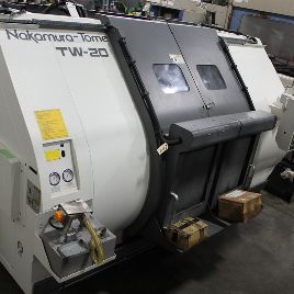 NakamuraTome #TW-20MMY, multi-Axis,twin turret,8" chuck,5000 RPM,Fanuc CNC,2003