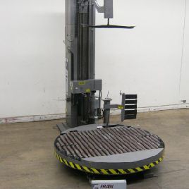 Liberty#7.7, automatic, column style stretch wrapper, 10-40 loads per hour, 80" diameter roller turntable, A/B PLC