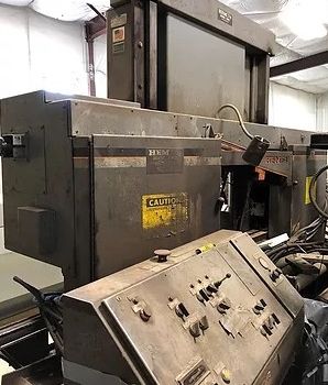 18" x 27HEM#WF-130HM-DC, double column semi-auto saw, 1-1/2 x 21’ x .05 blade,60-360 FPM,2001