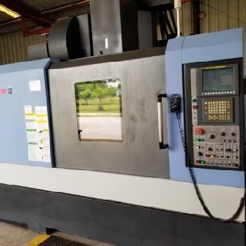 Doosan #DNM650, 50" X,26 Y,24 Z,12k RPM,20 SMTC,CT40,51x26,Fanuc i,R/T,4th table,’10