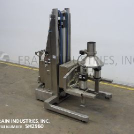 450 lb.Omega Design#OM100, pneumatic drum lift &amp; dumper, Stainless Steel