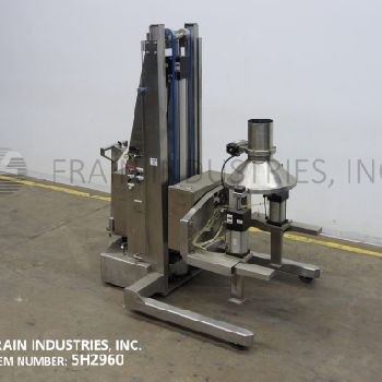450 lb.Omega Design#OM100, pneumatic drum lift &amp; dumper, Stainless Steel