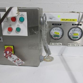 Applied ContainmentEngâ€™ g., portable HEPA air handler, controls on unit, 23" x 22 intake, 11 diameter exhaust, #49017 (3 available)