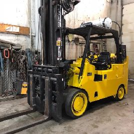 24000 lb.Royal#TA220B, forklift,cushion tires,2 stg mast,side shift,60" coil forks,’02