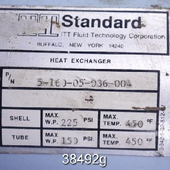 150 HP @ 910 RPM,Lufkin#S2212CH, Gear Box w/ITT Standard Shell &amp; Tube Heat Exchanger, 3.576:1 Ratio, #38492