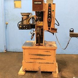 6 Ton,Haeger#HP6-C, insertion press,18" throat,8-1/2 stroke,bowl feeder,. tooling,’92,#10494
