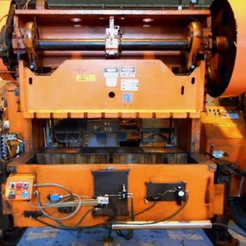 60 Ton,Rousselle#6B76-3, 4" stroke,13.5 SH,50 SPM,76 x 18 bed area,air clutch,’89,#9903