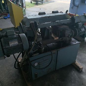 10" X 10Cosen#AH250, automatic horizontal bandsaw, 1 blade,49-330 FPM,2 HP,vise,front length ga,#11086