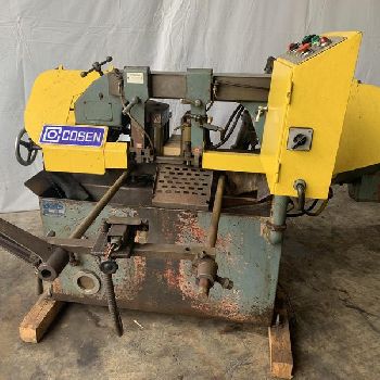 10" X 10Cosen#AH250, automatic horizontal bandsaw, 1 blade,49-330 FPM,2 HP,vise,front length ga,#11086