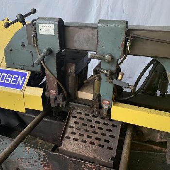 10" X 10Cosen#AH250, automatic horizontal bandsaw, 1 blade,49-330 FPM,2 HP,vise,front length ga,#11086