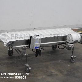 7-1 / 2 "de ancho x 4.7" de largo, Dorner, transportador de alimentación de acero inoxidable, correa de neopreno, transmisión de 1/2 HP con control de velocidad variable