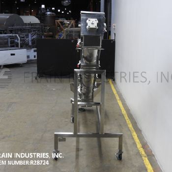 10" diameter x 16.8’ long, Loos #978-003, Stainless Steel, incline screw conveyor, 2 HP drive