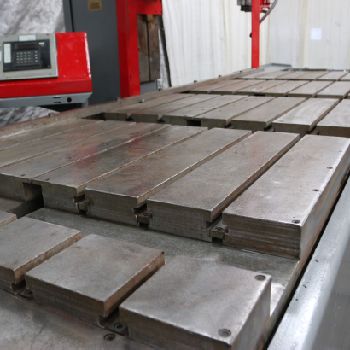 Hem#PM25/144, vertical traveling plate saw,53" x 150 table,25 throat,15 HP,1996,#69807