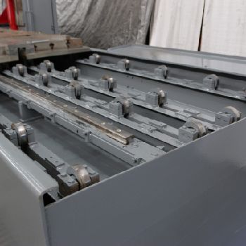 Hem#PM25/144, vertical traveling plate saw,53" x 150 table,25 throat,15 HP,1996,#69807