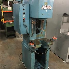 6 Ton,Denison#R065LC264FSD266D210A12C235S220, hydraulic C-frame press,10" stroke,16 DL,6 throat,#28219