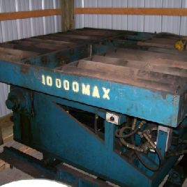 10000 lb. x 72 "ODRoyalton, 90 °, bocina motorizada, cinta transportadora y mesa de bandeo disponible