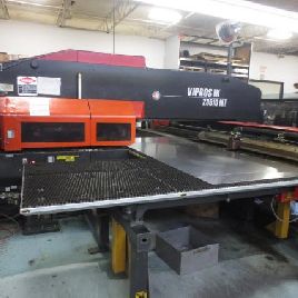 33 Ton,Amada#VIPROS-III-Z3510NT, 50" x 100 table travel,0.135 plate thick,Fanuc AMNC,’04