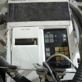 Ishida#CCW-S-212, bucket scale,14-454 gram weigh capacity,14 Stainless Steel buckets,208 V.,serial #14223,1989,#39703