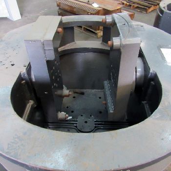 60"Forkhardt, power indexing chuck, 28 between yokes, 32 height, used, #17452