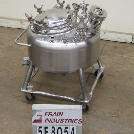 Leche de 50 galones, acero inoxidable 316L, tanque de mezcla de pared simple, 32 "OD x 26 pared recta