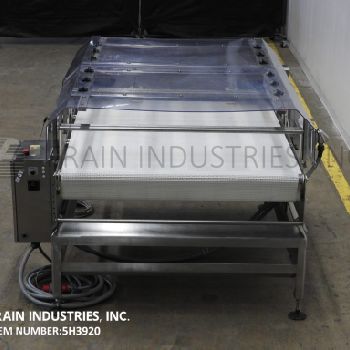 50" wide x 6.5’ long,MettlerToledo #Powerd-Fence, Stainless Steel table top conveyor, Intralox belt, .75 HP drive