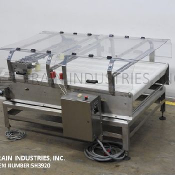 50" wide x 6.5’ long,MettlerToledo #Powerd-Fence, Stainless Steel table top conveyor, Intralox belt, .75 HP drive