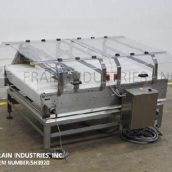 50" wide x 6.5’ long,MettlerToledo #Powerd-Fence, Stainless Steel table top conveyor, Intralox belt, .75 HP drive
