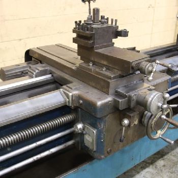 24" x 80Lansing, 20 chuck,4-jaw,4.25 hole, 15 HP, forward &amp; reverse, taper attach., #10904