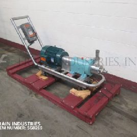 30 GPM @ 150 psi,Waukesha#SP4, 316 Stainless Steel,high shear,positive displacement pump,2" OD top &amp; 3 OD front inlets/outlets