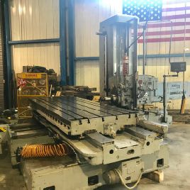 4"Giddings &amp; Lewis#340T, table type HBM,48 x 134 T-slotted table,20 HP,#50 w/PDB,1956