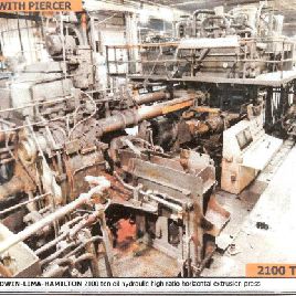 2100 Ton,Baldwin Lima Hamilton, oil hydraulic hi-ratio horiz.extrusion,updated,v/good