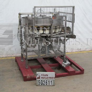 FMC#20PKT, 20 pocket, continuous motion, volumetric can filler, 100-350 containers per minute