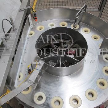 FMC#20PKT, 20 pocket, continuous motion, volumetric can filler, 100-350 containers per minute