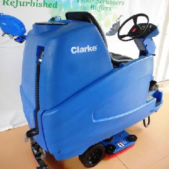 ClarkeBoost #32, rider floor scrubber, refurb w/new batteries, charger