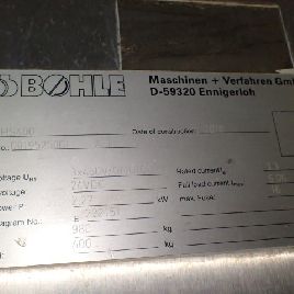 Drum Lift,LB Bohle#HS400, 400 KG,Stainless Steel,144" rise,approximately 182 overall height,serial# 0919525001,2010,#3252-49