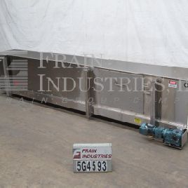 24" wide x 15’ long,Kamflex#810, Stainless Steel live bottom accumulation trough, .75 HP drive, 30 high side walls