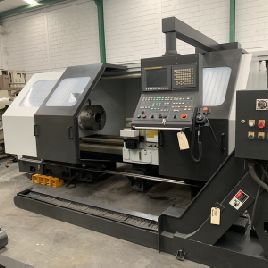 Hankook#PROTURN-60B, horizontal lathe,Fanuc 0iTD,front &amp; rear SMW Autoblok Neumatic 18" chucks,8 station duplomatic turret,’12 (4 available)