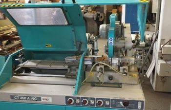 4.75"KMT#CT350A-NC, auto,non-ferrous,NC control,3600 RPM,14 blade,mitre,3HP,’06,#9605