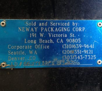 IPM, rotary table stretch wrapper,pneumatic cylinder clamp,48" x 34 roller conveyor table,#6236