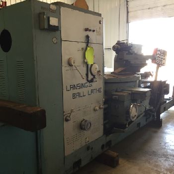LansingBall Lathe, 38" ball diameter, 75 centers, 50 HP AC, 3 polishing belt