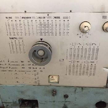 LansingBall Lathe, 38" ball diameter, 75 centers, 50 HP AC, 3 polishing belt