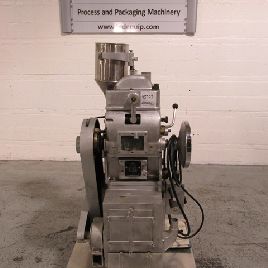 4 Ton,ZP#ZP19, 19-station,double sided,12mm tablet,14mm maximum depth,feed fr. Stainless Steel feed hoppers,controls &amp; motor, 1990, #45909