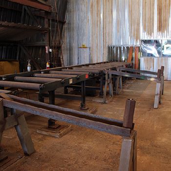 Ficep#1001DZB, CNC beam line, infeed/outfeed conveyor, auto web probing, 2007