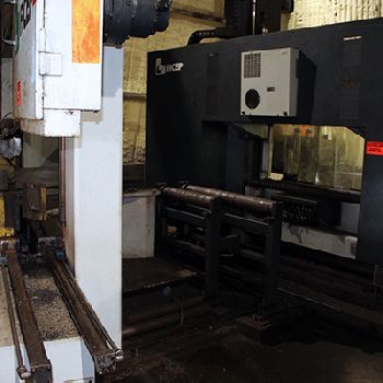 Ficep#1001DZB, CNC beam line, infeed/outfeed conveyor, auto web probing, 2007