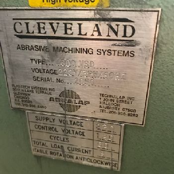 Cleveland#600VSD, 24" table,4 pneumatic pressure cylinders,rings,tooling,nice,s/n 2050