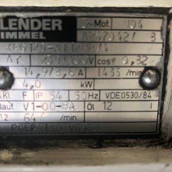 Wafios#AHL-41Dpower uncoiler, dancer arm,3300 lb load cap,0-80 RPM,42" plate dia